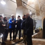 Il brindisi nella bellissima cantina dell'Azienda Agricola Pacchiarotti Antonella