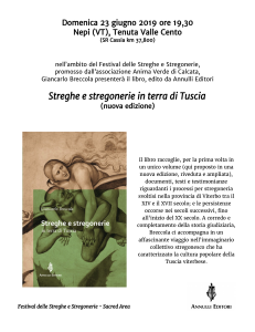 Streghe e stregonerie in terra di Tuscia_presentazione a Nepi_locandina