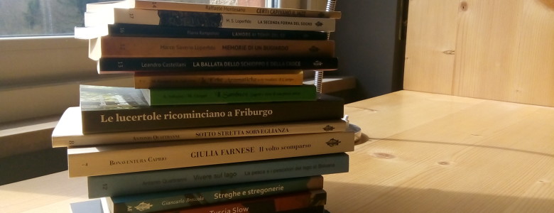 libri e lampada davanti a finestra